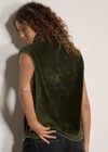 Fleece Zip-Through Gilet, Khaki, large