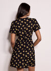 Vintage Floral Mini Tea Dress, Black, large