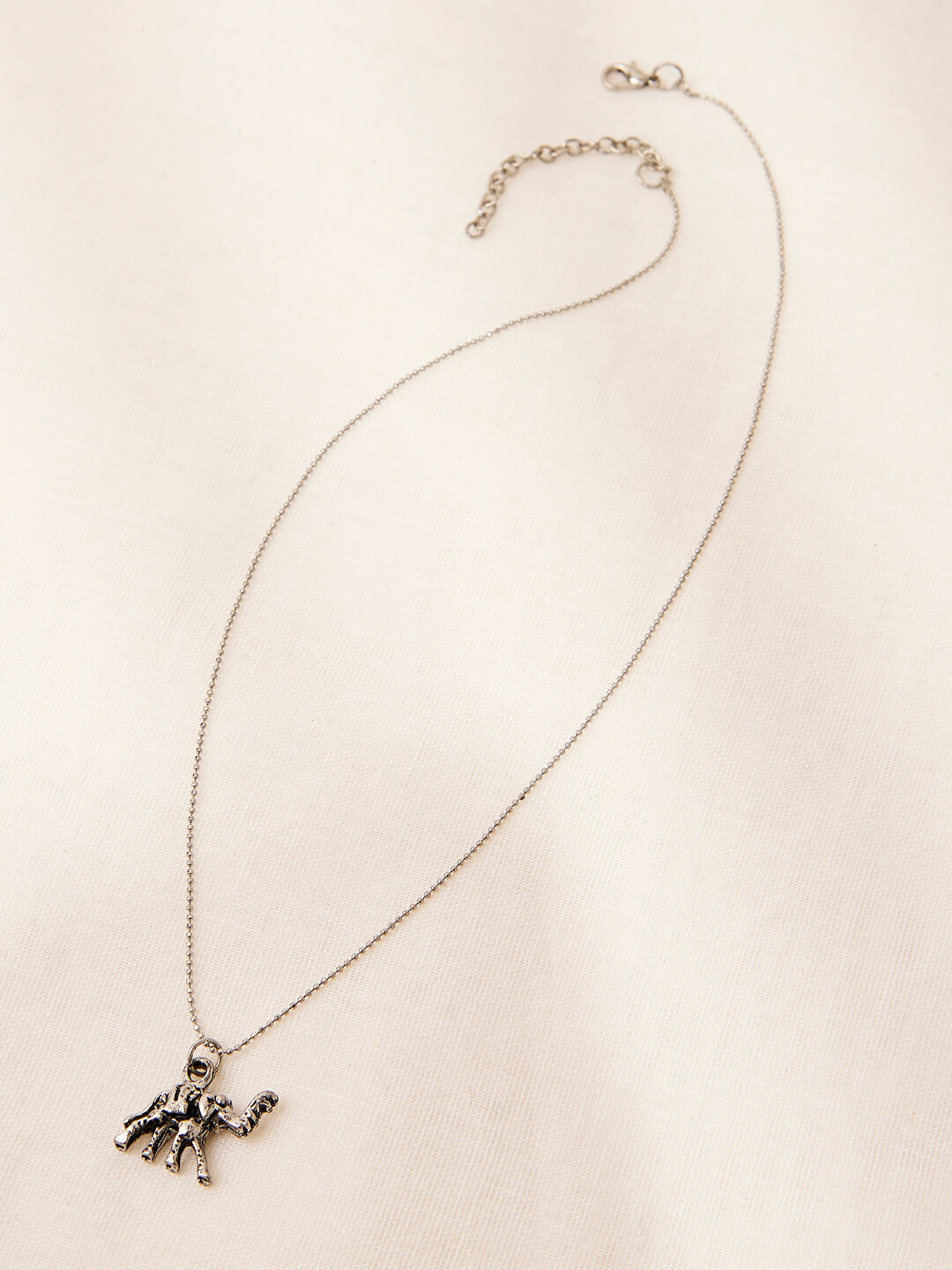 Image of Silver Tone Elephant Pendant Necklace