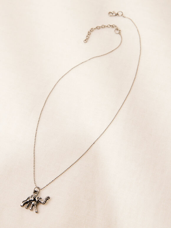 Silver Tone Elephant Pendant Necklace, Assorted, large