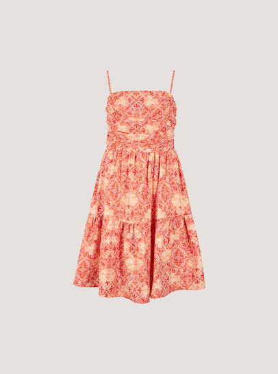 Batik Tile Print Cami Mini Dress
