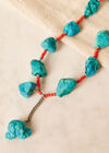 Turquoise Stones Necklace, Blue, large