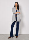 Chevron Waterfall Cardigan, Grey, large