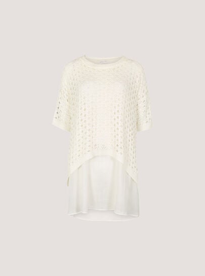 Shimmer Mesh Layered Tunic Top