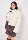 Multicoloured Tweed Mini Skirt, Black, large