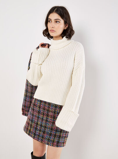 Multicoloured Tweed Mini Skirt
