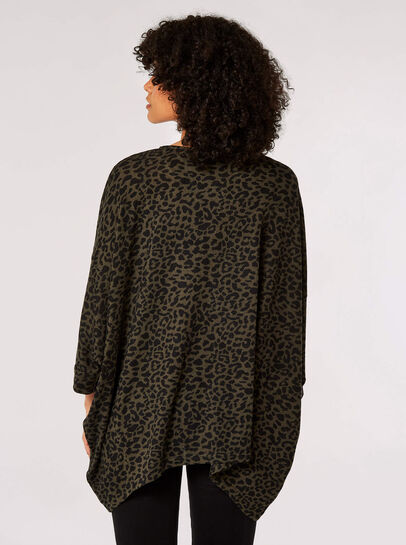 Leopard Oversized Waterfall Top