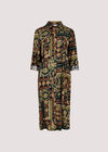 Ikat Patchwork Midaxi Dress, Khaki, large