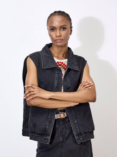 Sleeveless Denim Jacket