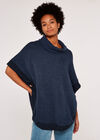 Fuzzy Waffle Top, Navy, large