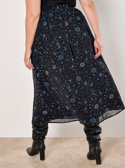 Curve Constellation Midi Skirt