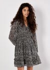 Paisley Mini Dress, Black, large