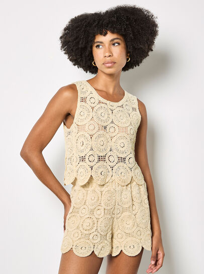Crochet Circles Cotton Crop Top