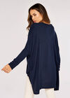 Oversized Soft Touch Top, Navy, large