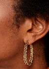  Double Twist Hoop Earrings, Yellow, large