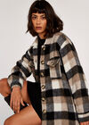 Check Shacket, Stone, large