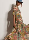 Bloom Patchwork Tiered Dress, Khaki, large