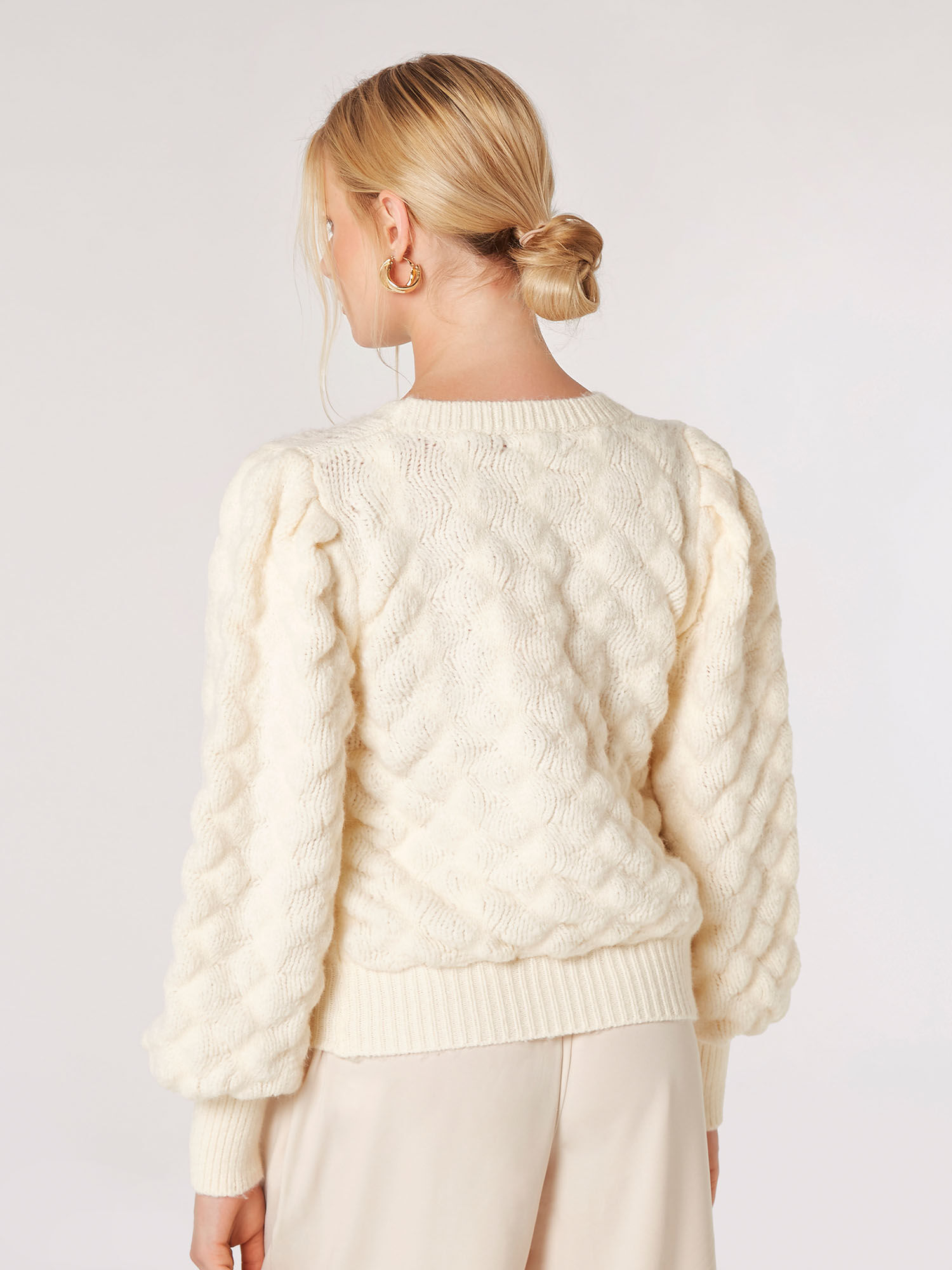 Bubble knit sweater deals