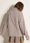 Soft Borg Fleece Jumper, Grey, large