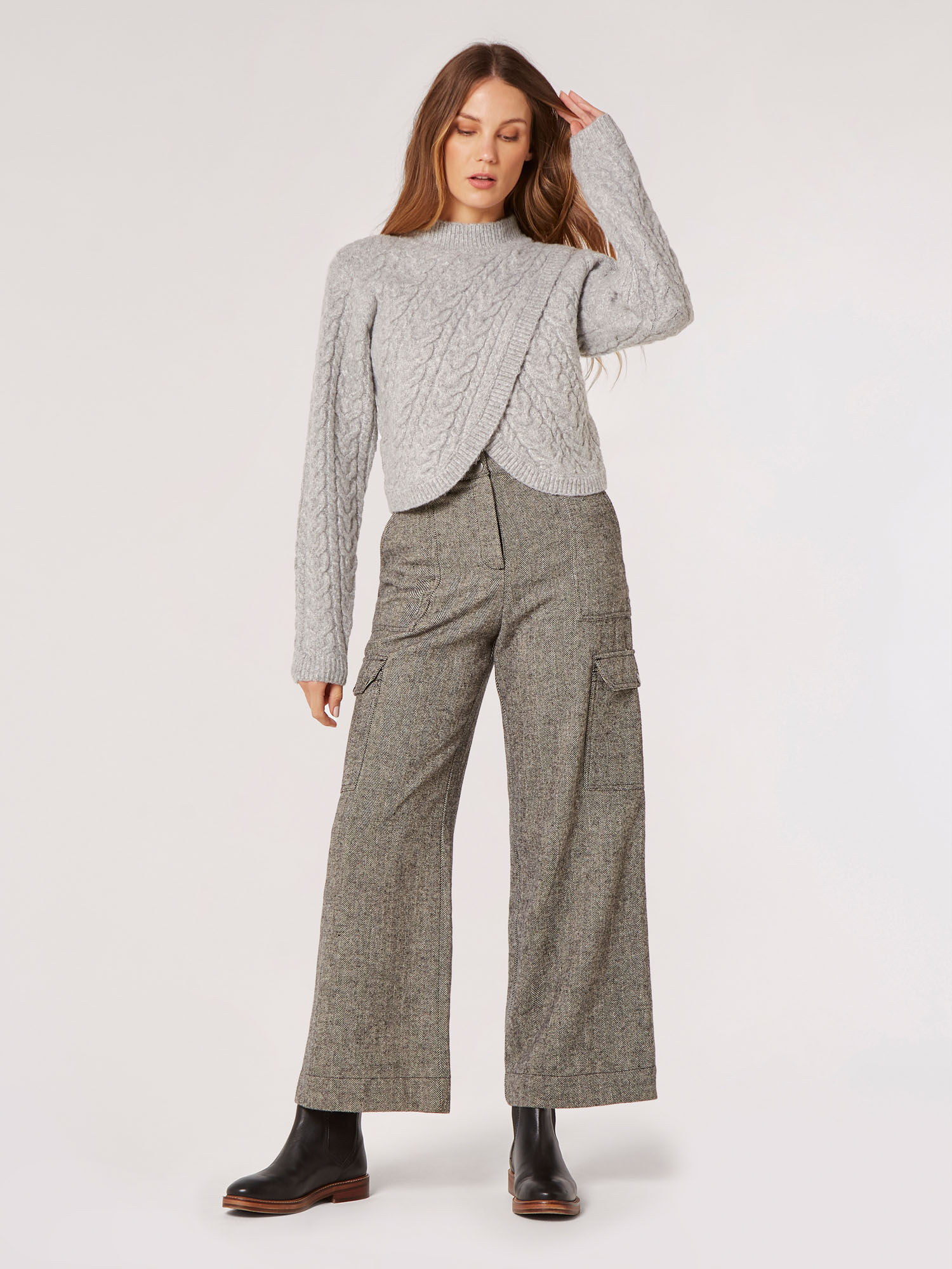 Wrap crop 2025 jumper