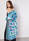 Crochet Squares Longline Cardigan, Navy, large