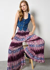 Tie Dye Stripe Crinkle Palazzo Trousers, Purple, large