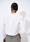 Lace Embroidered Cotton Top, White, large