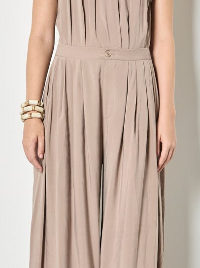 Soft Pleat Wide-Leg Trousers