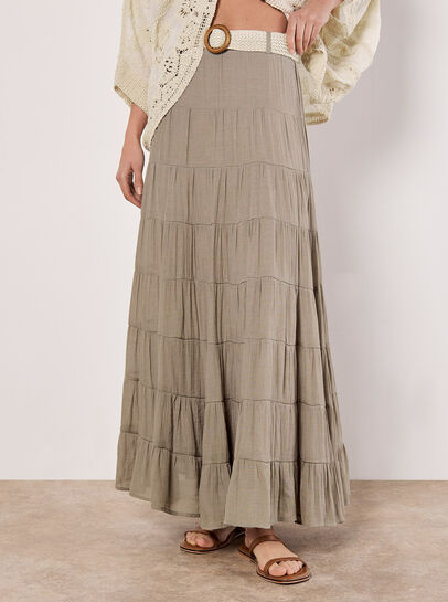 Tiered Maxi Skirt