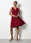 Floral Lace Fit And Flare Mini Dress, Burgundy, large