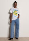 Capri Italy Lemon T-Shirt, White, large