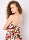 Floral Ikat Palazzo Jumpsuit, Red, large