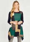 Colour Block Mesh Jersey Top, Green, large