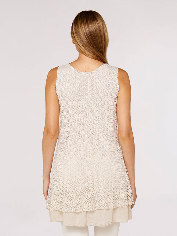 Vintage Floral Lace  Dress, Stone, large