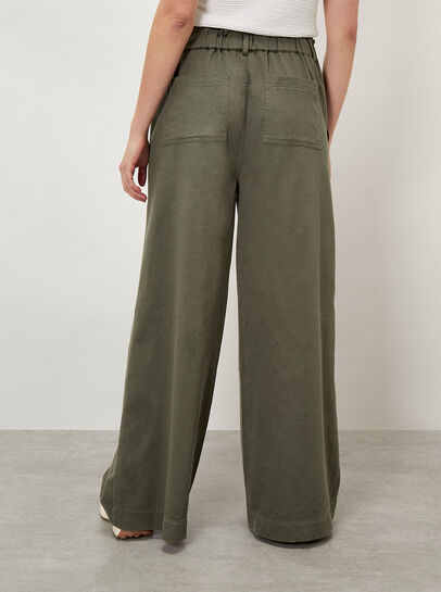 Paper Bag Waist Wide Leg Trousers