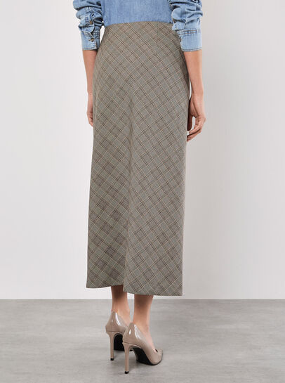 Heritage Check Bias Maxi Skirt
