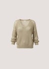 Gold Shimmer Open Knit Jumper, Gold, large