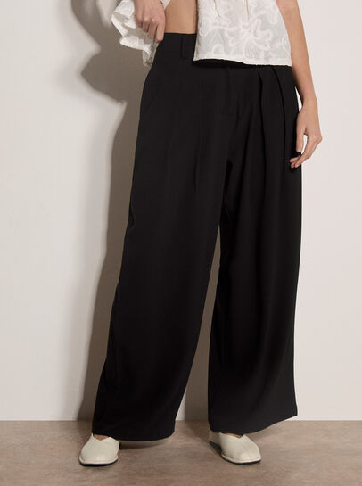 Wide-Leg Tailored Trousers