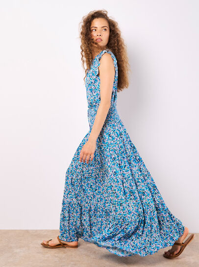 Ditsy Floral Ruffle Sleeve Top
