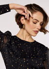 Mini Star Lurex Dress, Black, large