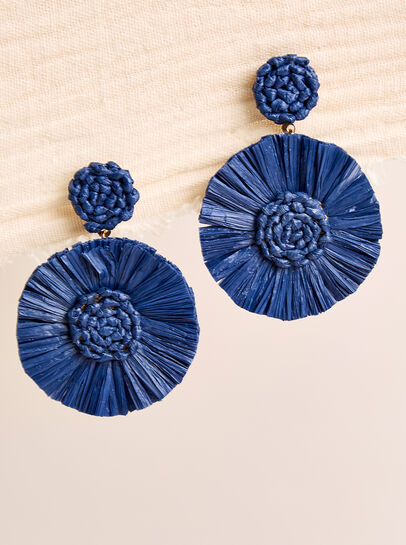 Raffia Circle Earrings