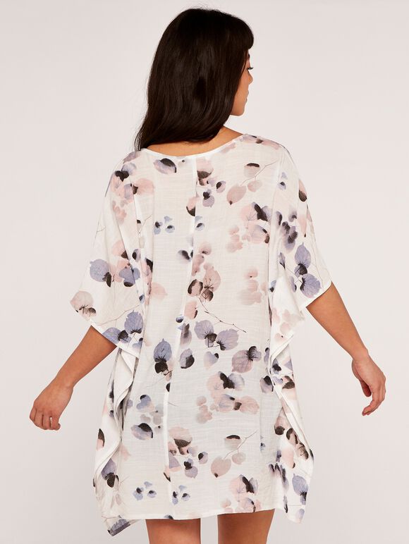 Painted Leaves Top, Cream, large
