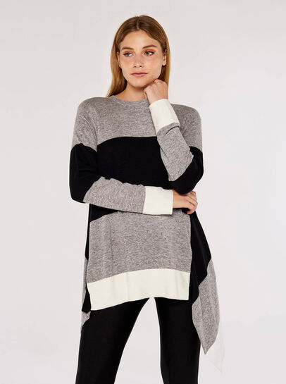 Statement Colour Block Waterfall Jumper