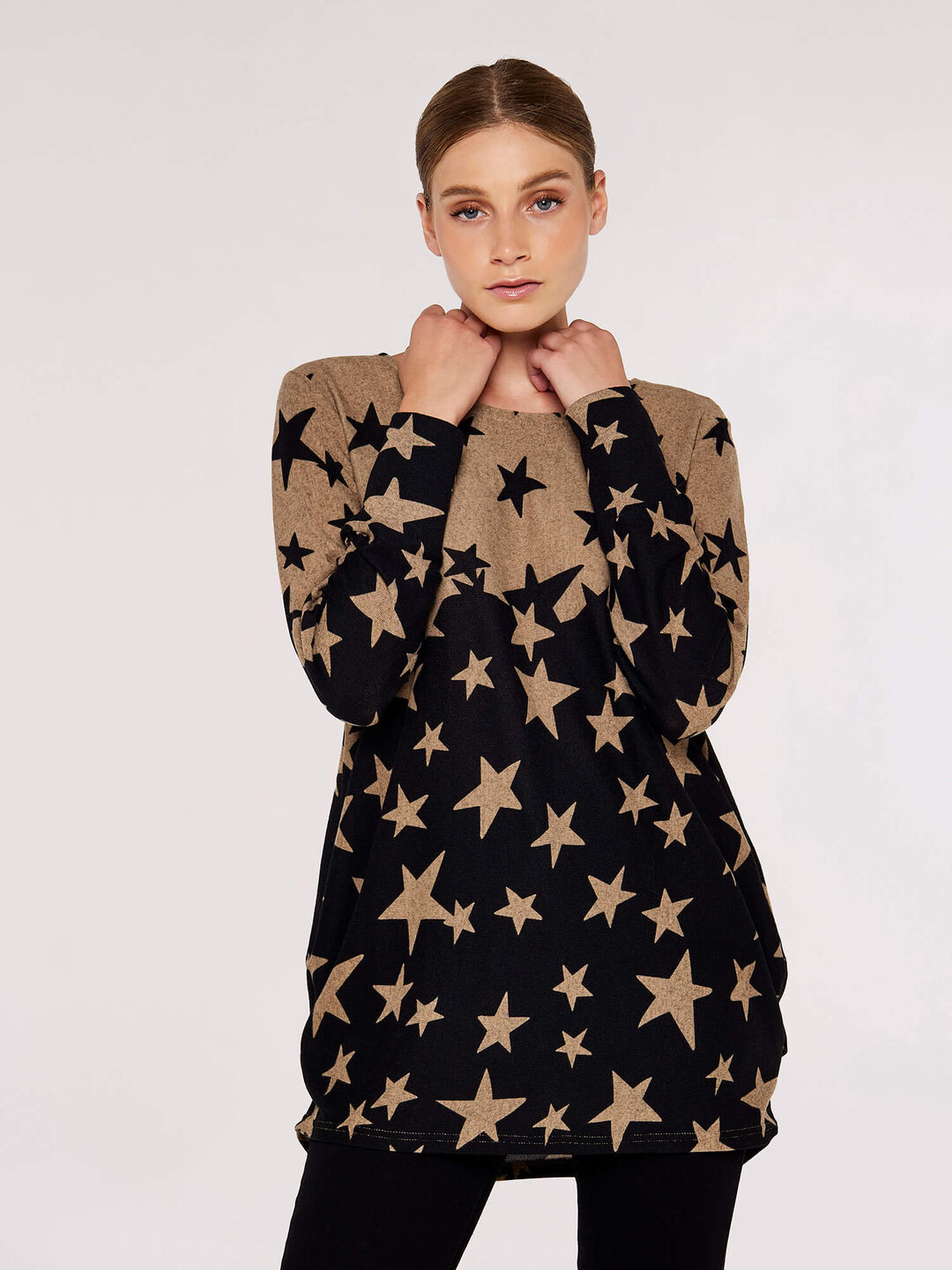 Gradient Stars Ruched Top
