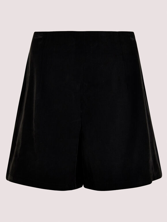 Twill Mix Shorts, Black, large