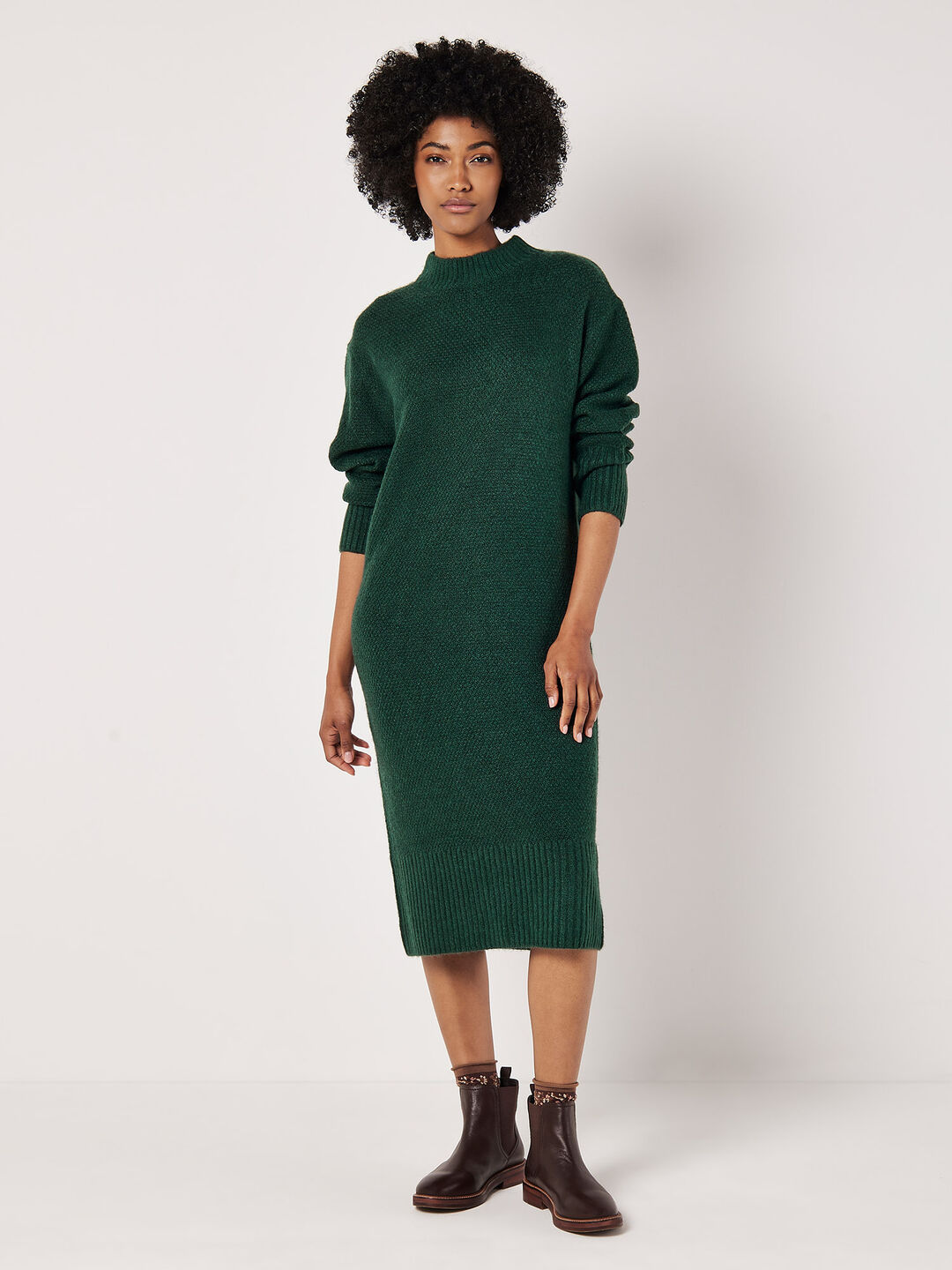 Image of Waffle Knit Midi Dress