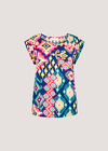 Colour Pop Ikat T-Shirt, Blue, large