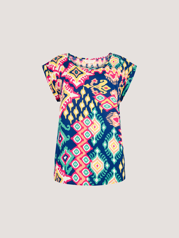 Colour Pop Ikat T-Shirt, Blue, large