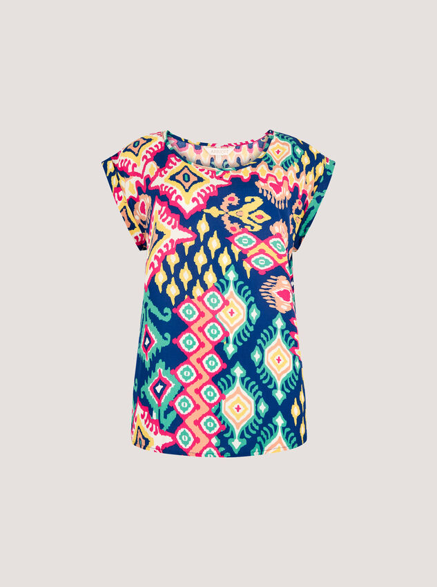 Colour Pop Ikat T-Shirt, Blue, large
