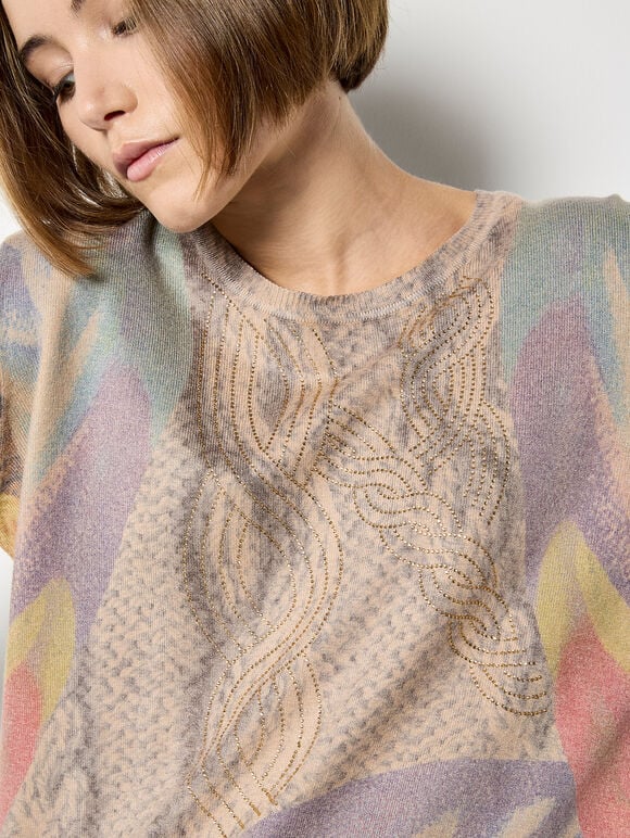 Abstract Leaf Jumper, Stone, large